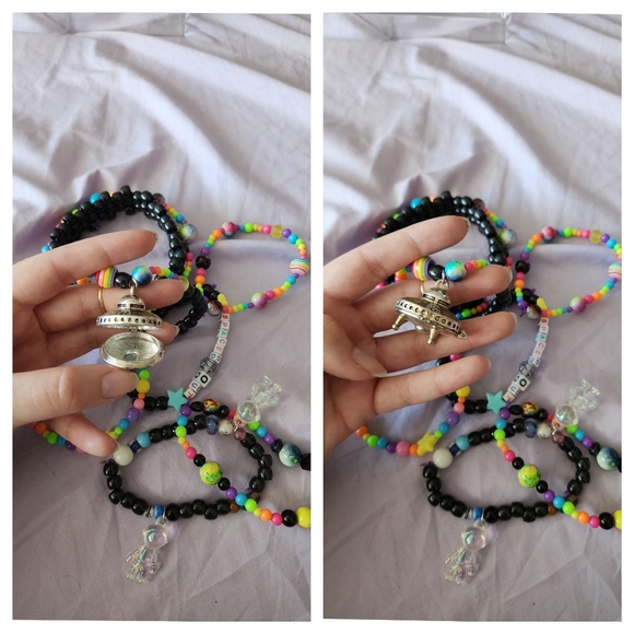 Stash bracelet + space themed kandi - Picture 2 of 4